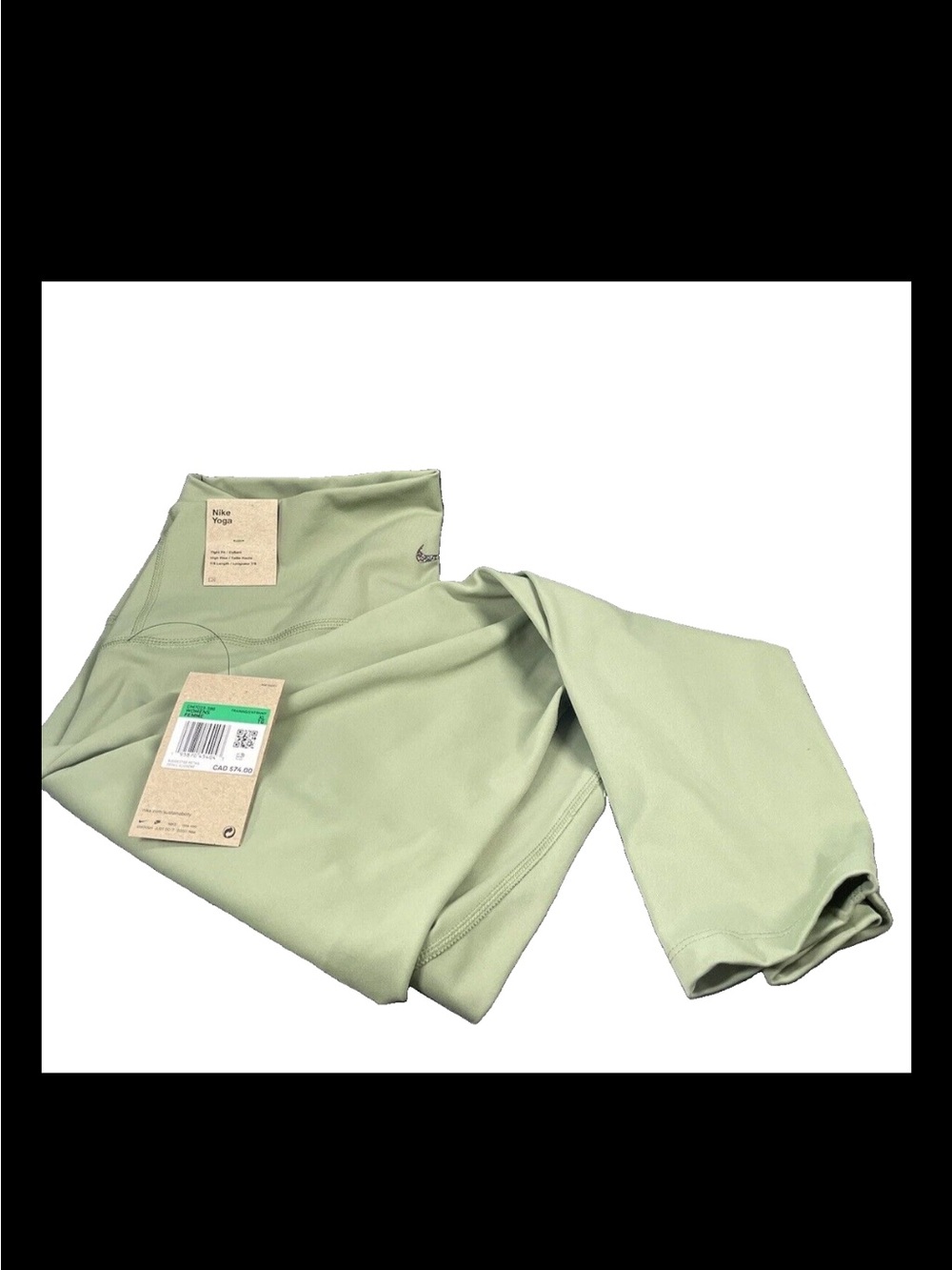 Nike Yoga Dri-FIT 7/8 Women's Leggings Green DM7023-386 Size XL